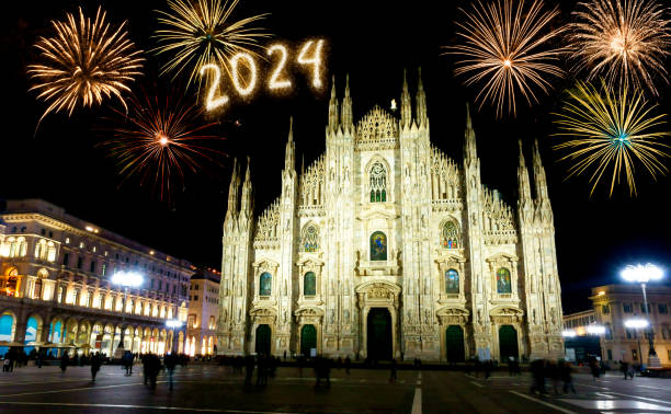 istock New year 2024 fireworks over Milan, Italy 1791506084