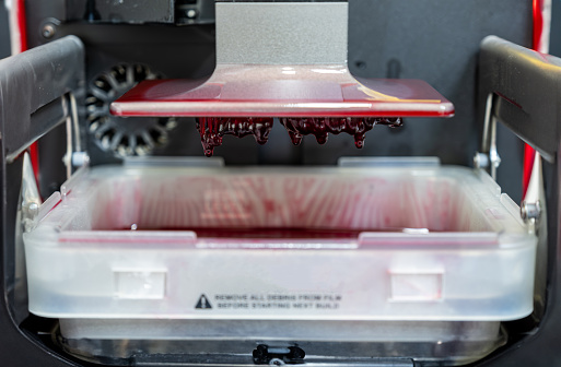 3D UV printer used to print human teeths as prosthodontics and process to make tooth crowns