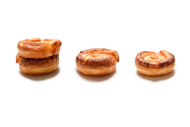 Tasty puff isolated on a white background. Top view.