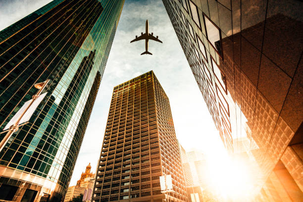 istock airplane in the downtown 1791526872
