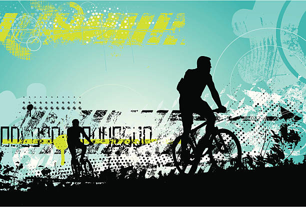 grunge rowerzystów - distortion pedal stock illustrations