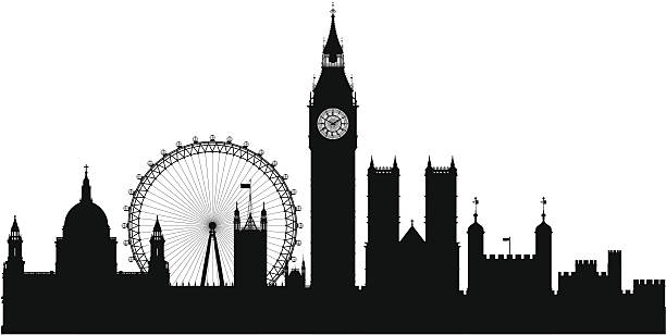 london (alle gebäude ist beweglich und komplett) - big ben london england uk british culture stock-grafiken, -clipart, -cartoons und -symbole