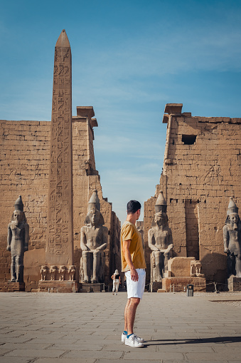 young man in Luxor temples