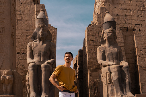 young man in Luxor temples