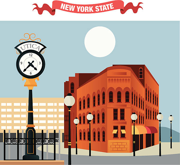 negara bagian new york - utica new york ilustrasi stok