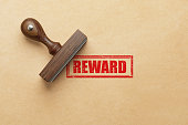 Reward Stamp On Kraft Paper Background