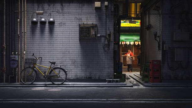Dark Japanese alley
