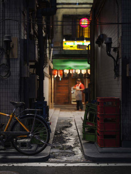 istock Dark Japanese alley 1791594052
