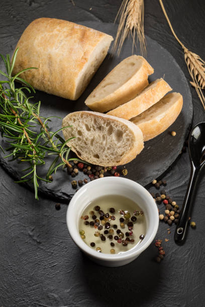 istock Italian ciabatta bread cut in slices. 1791603594