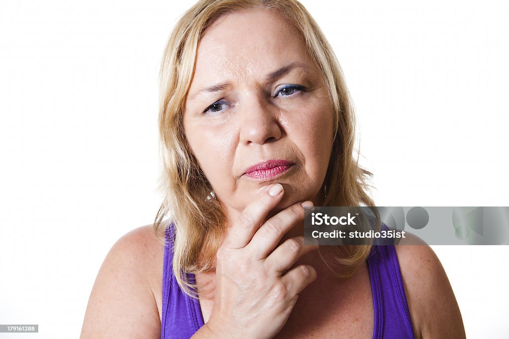 Deprimido mulher - Foto de stock de 45-49 anos royalty-free