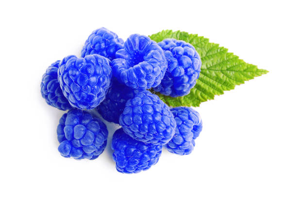 istock Fresh tasty blue raspberries isolated on white 1791617880