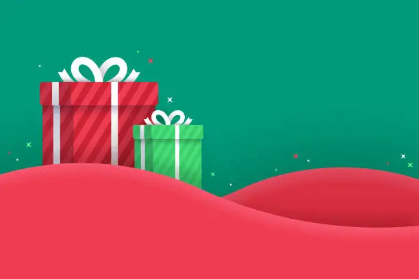 Vector illustration of Christmas Holiday Gift Box Background