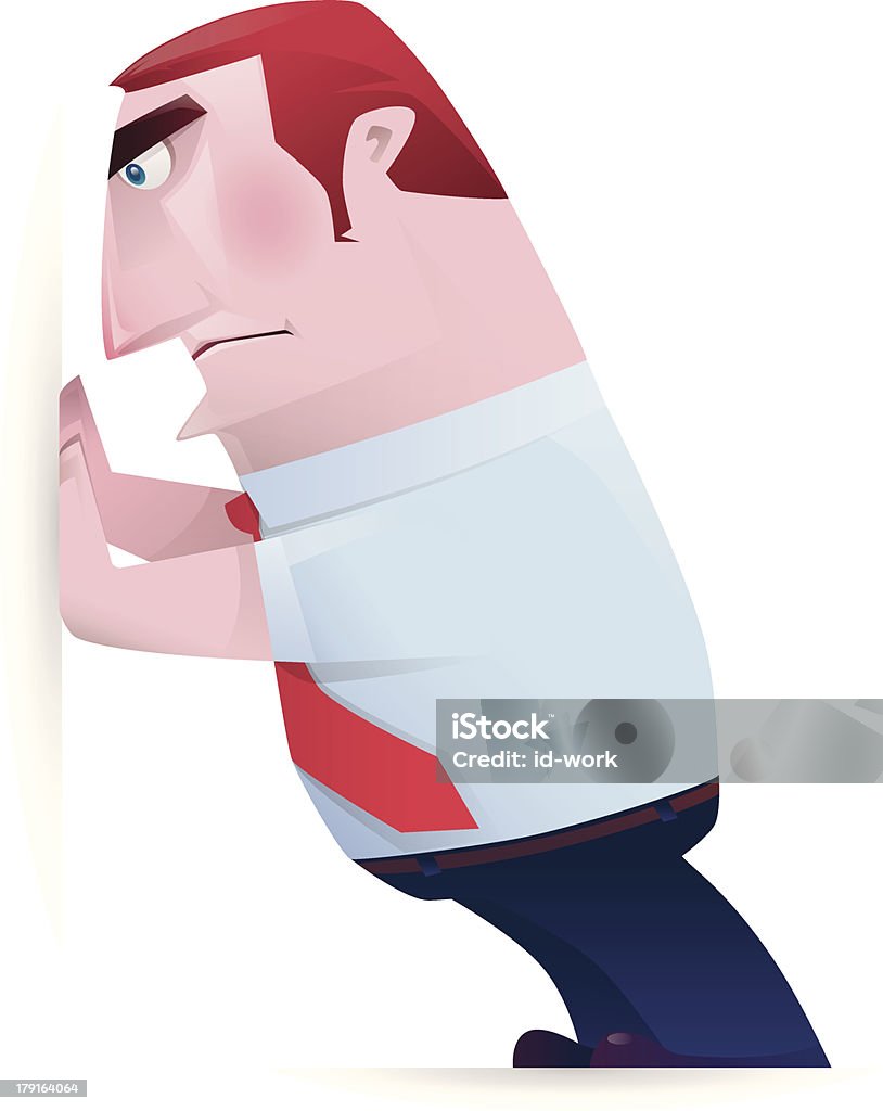 businessman pushing vector character of businessman pushing… Adult stock vector