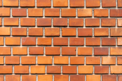 wall, made, regular, brown, bricks,