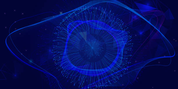 istock Neural networks, big data, technology and science. Abstract neural connections on blue background. Tech background for web design and presentations. Copy Space 1791652462