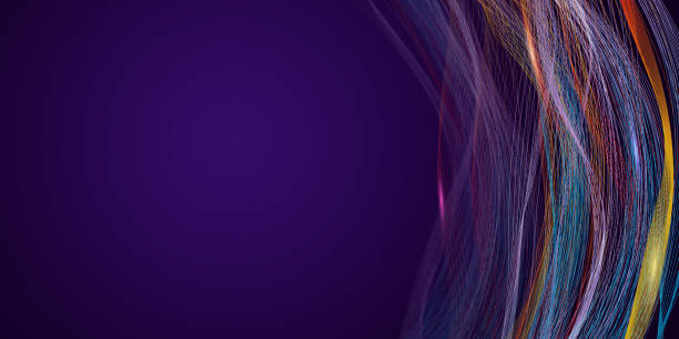 istock Vivid purple backdrop, intertwining colorful lines. dynamic, modern illustration. Ideal for web design, presentations, and digital projects. 1791652475