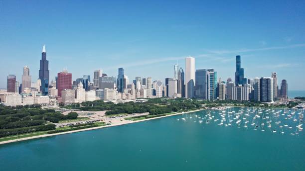 istock Drone Shot of Downtown Chicago, IL 1791654101