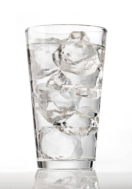 Glass of Ice Water stock photo