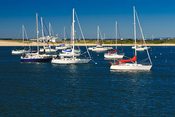 istock Boats parked at Lewis Bay, Cape Cod. 179165913