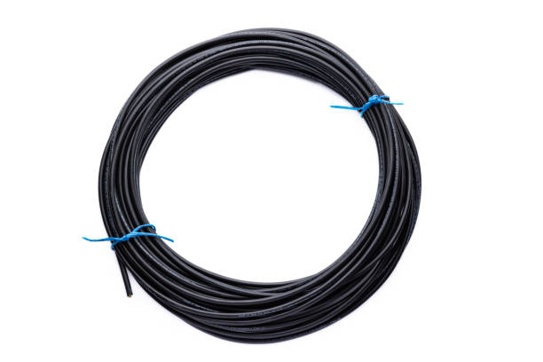 istock Black wire cooper cable isolated on a white background 1791663050