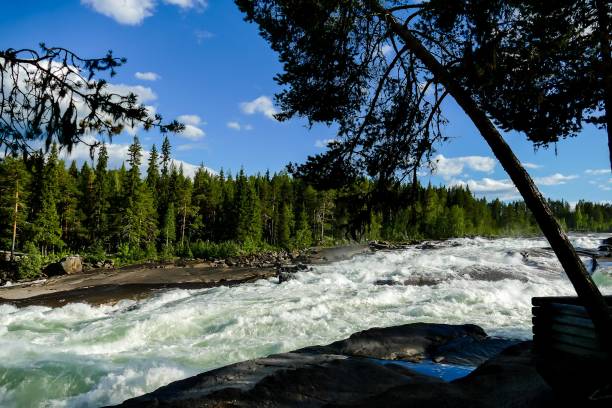 istock Ristafallet Waterfall park in sweden, 1791669071