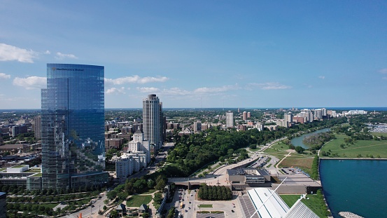 Drone View of Milwaukee, WI