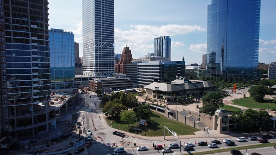 Drone View of Milwaukee, WI