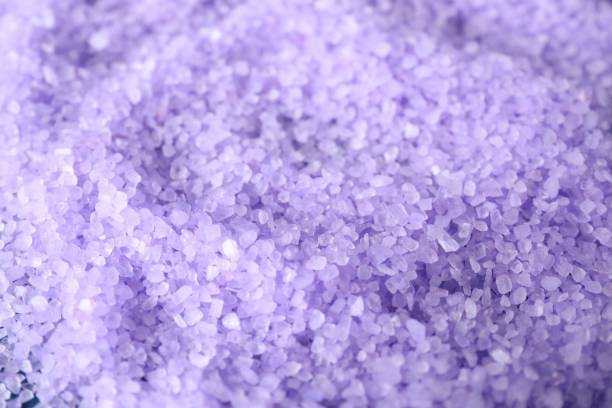istock Lilac sea salt as background, closeup view 1791681412