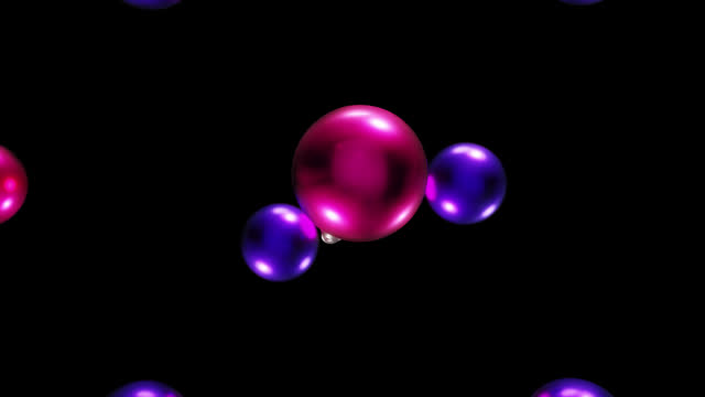 Pink Purple 3D Christmas Baubles Reveal Transition Animation Alpha Background Loop