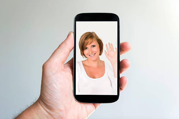 istock Concept of facetime on a smartphone 179169195