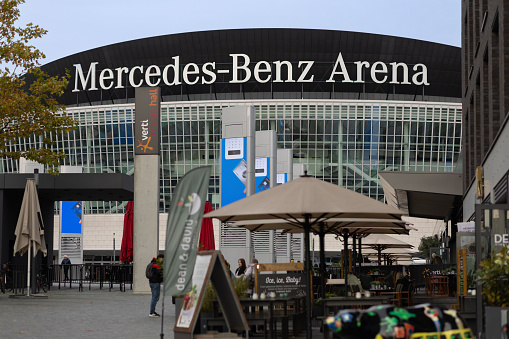 Berlin, Germany - Nov 3rd 2023: Mercedes Benz Arena is one of main concert and sports venues in Berlin.