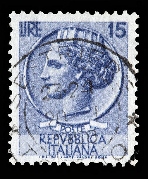 istock Italy postage stamp Turrita serie. 15 Lire 179170683
