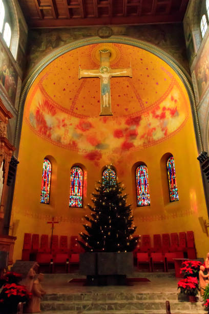 istock Christmas decor inside the Trinity church (Dreifaltigkeitskirche) in Bern, Switzerland 1791712471