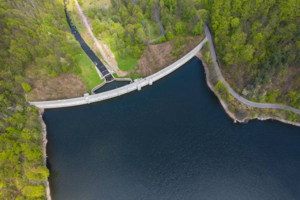 istock Dam and Hydroelectric Power Station (aerial view) 1791721747