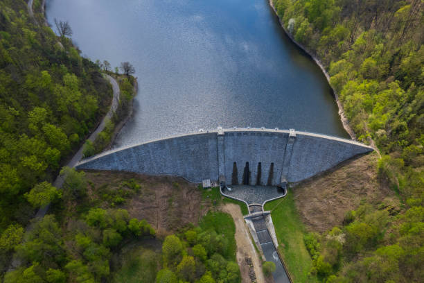istock Dam and Hydroelectric Power Station (aerial view) 1791721748