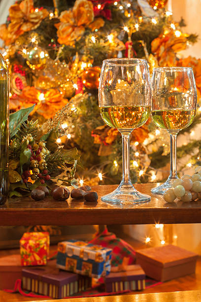 istock Christmas gifts and wine 179172184