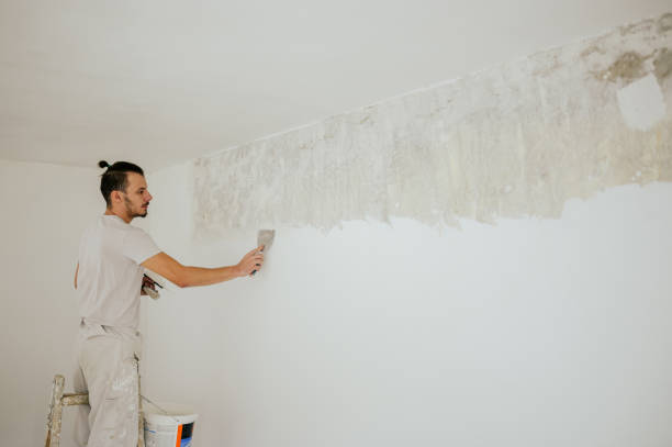 istock A plasterer on ladder skim coating walls and doing plasterwork. 1791722292