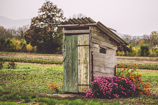 Wooden outhouse