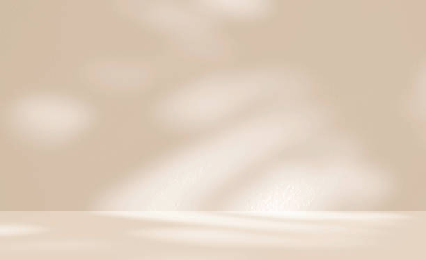 istock Empty autumn room studio with shadow of leaves for product presentation. 1791761232