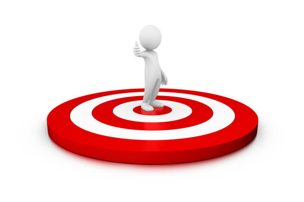 istock TARGET : 3D CHARACTER ILLUSTRATING SUCCESS 1791825472