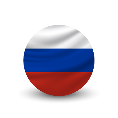Russia circle flag. Vector illustration. EPS10