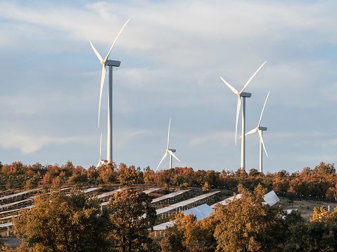 istock Wind turbines and solar panels as renewable energies 1791848755