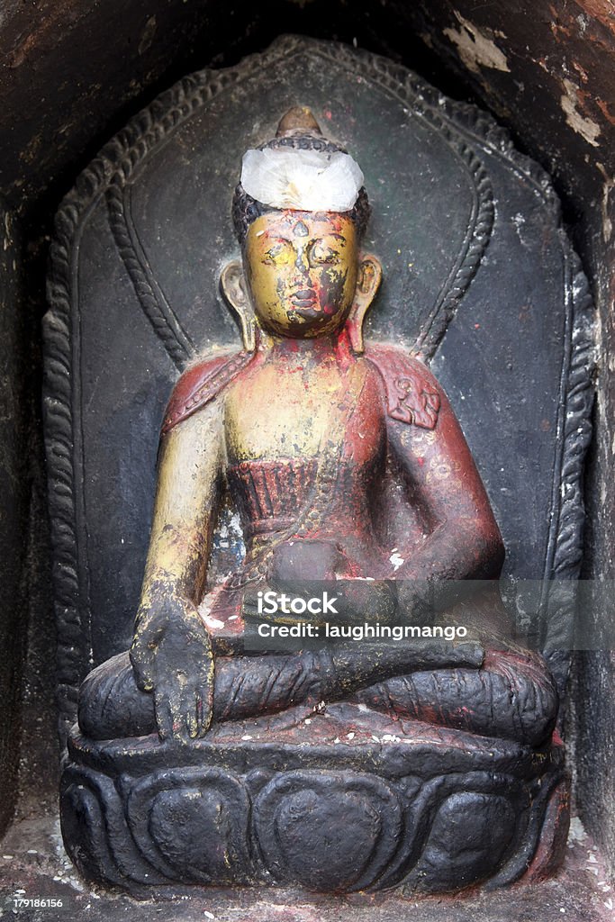 Swayambhunath templo Nepal - Foto de stock de Antiguo libre de derechos