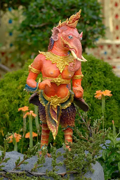 Himmapan animals statue, Sumeru Moutain (The religion in Brahma)