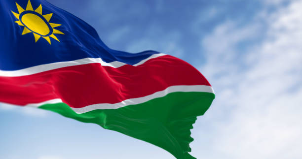 istock Namibia national flag waving on a clear day 1791909831