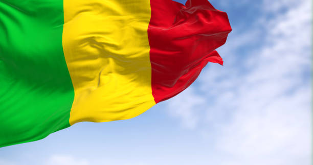 istock Mali Flag Waving on Sky Background 1791910911