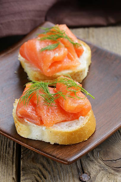 istock Sandwich with red fish (salmon) and dill 179193595