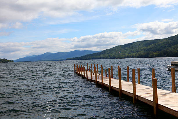 istock wooden dock on Lake George NY 179196037