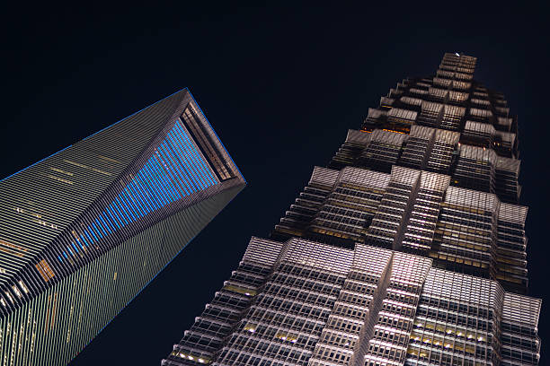 istock Modern Shanghai Skyscrapers at night 179197419