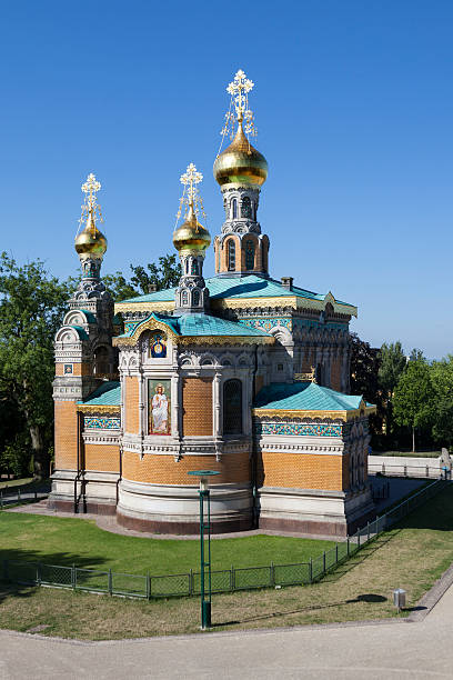 istock Russian chapel at Mathildenhoehe, Darmstadt - Germany 179199252